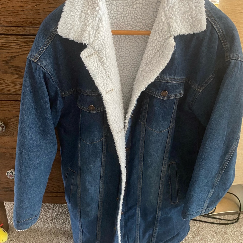 Denim Jacket with Sherpa Lining
